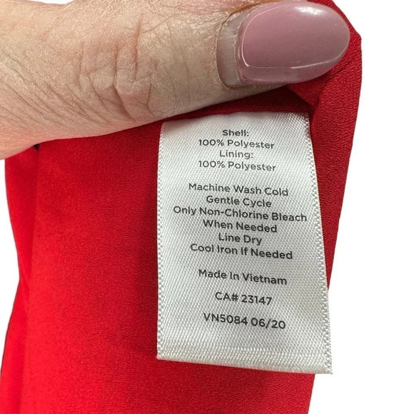 Talbots dress red with black specks long sleeves lightweight size 8 - Picture 5 of 6
